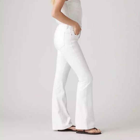 🌻NEW w.tags Levi's White 726 High Rise Flare Jeans Women's Size 30 - Picture 4 of 14